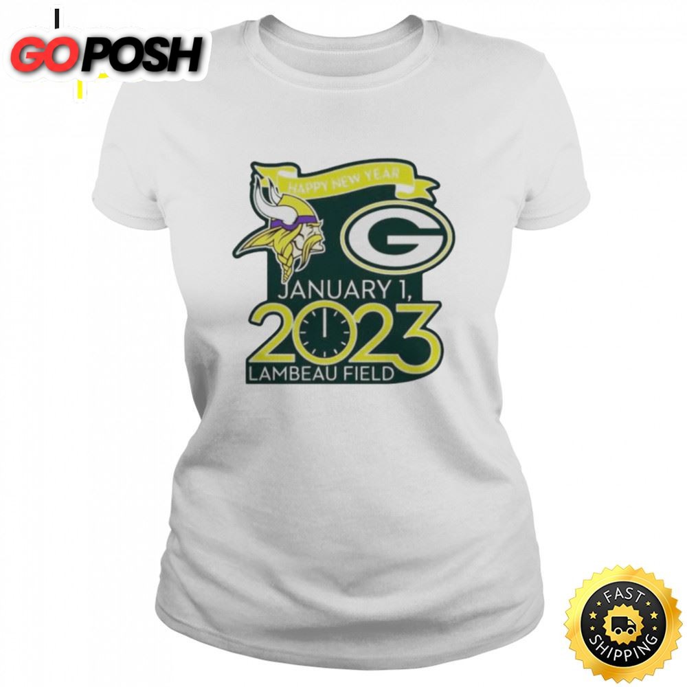 Happy New Years Packers Vs. Vikings Jan. 1 2025 Lambeau Field Gameday Unisex Basic T-shirt