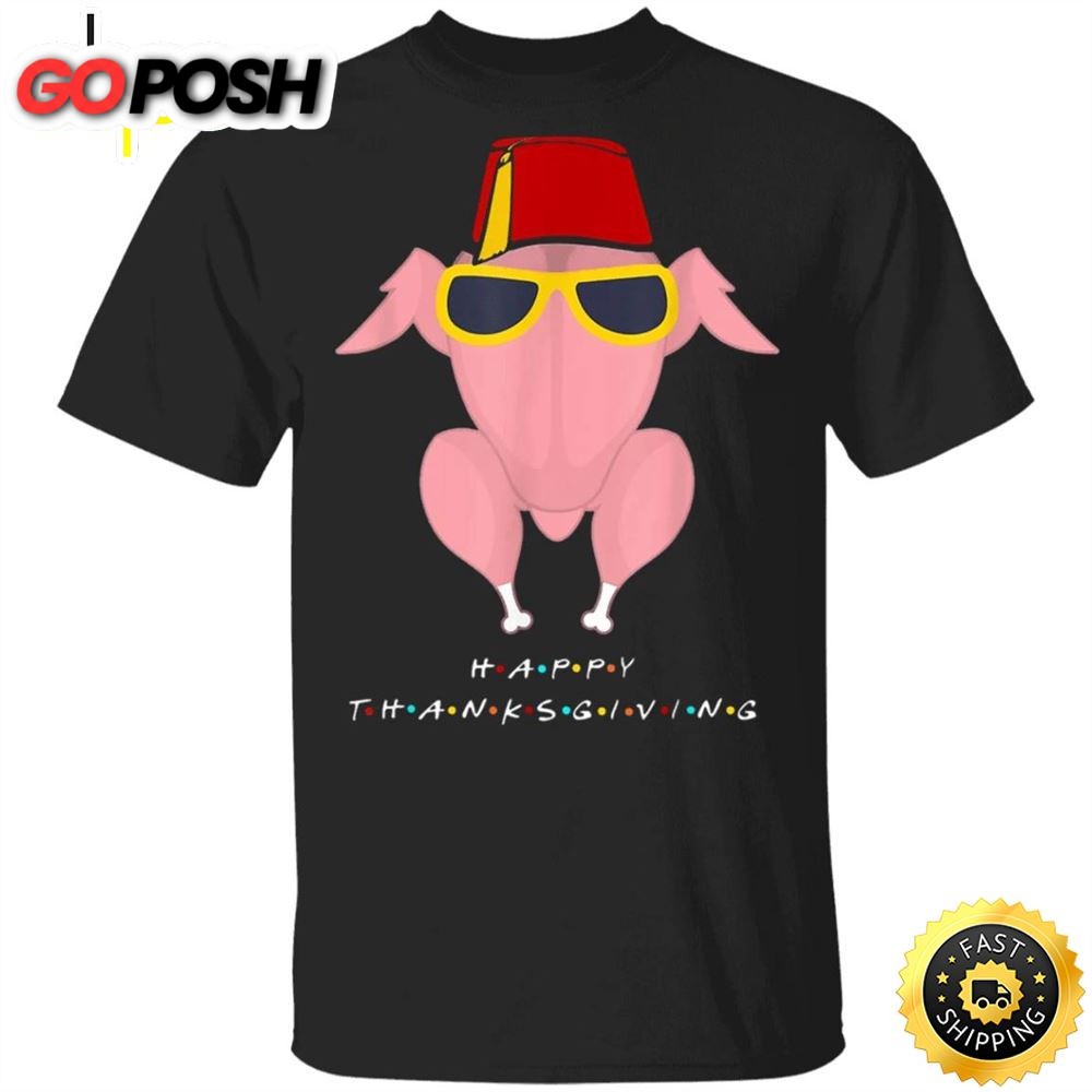 Happy Thanksgiving T-Shirt Adorable Pink Turkey Thanksgiving Shirt Ideas Gifts For Friends
