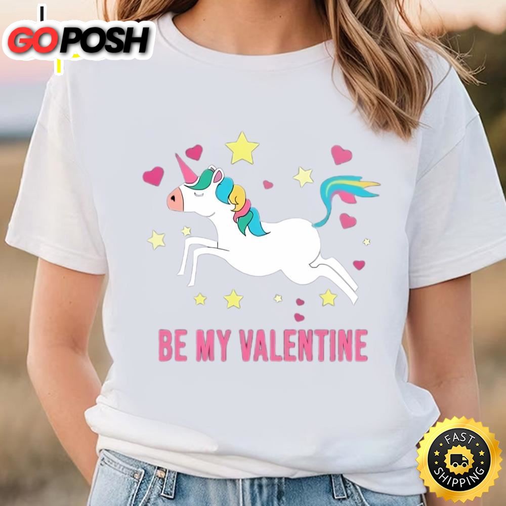 Happy Valentine Day Unicorn Be My Valentine T-shirt