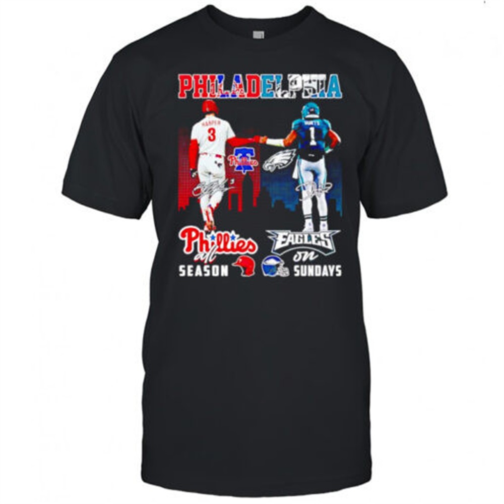 harper-and-hurts-philadelphia-phillies-all-season-eagles-on-sundays-shirt-ohbb6xgm Harper and Hurts Philadelphia Phillies all season Eagles on Sundays shirt