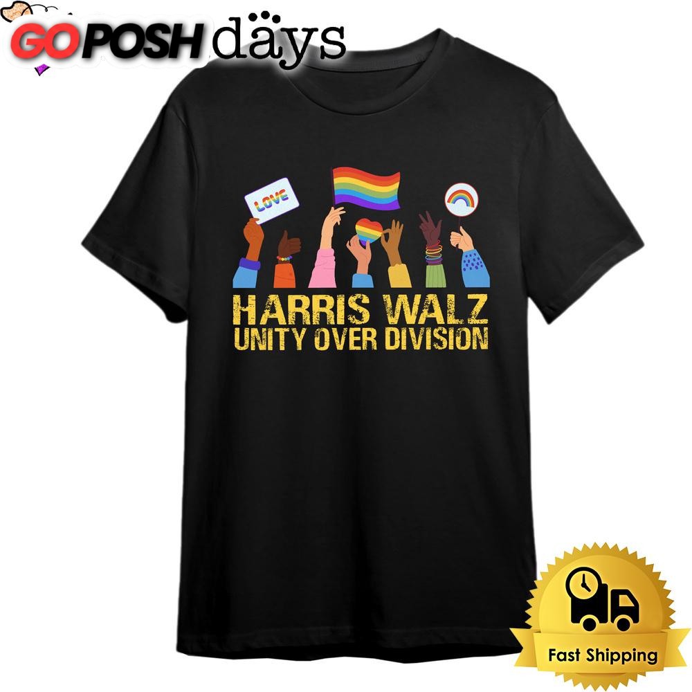 Harris Walz Unity Over Division Election 2024 T Shirt