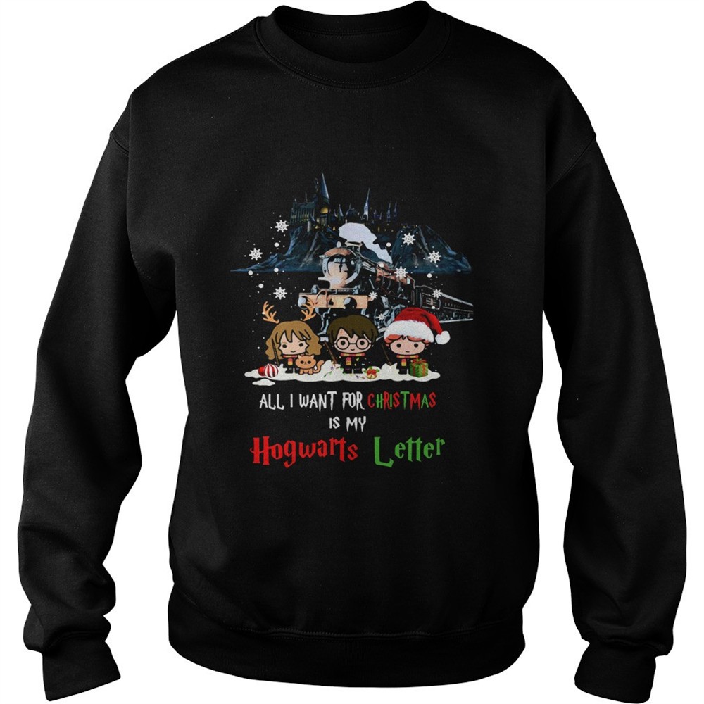 Harry Potter All I Want For Christmas Is My Hogwarts Letter shirt