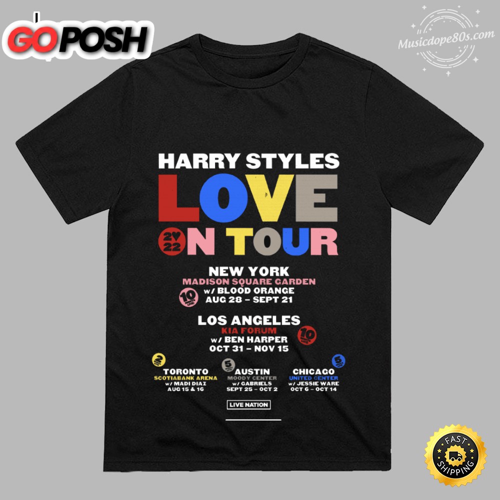 Harry Styles 2025 Tour Black T-Shirt