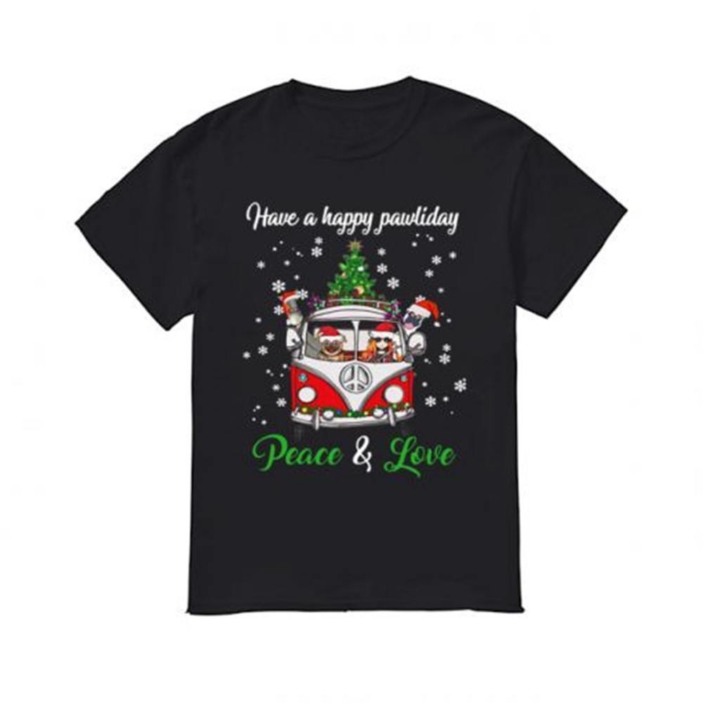 have-a-happy-pawlidays-peace-and-love-girl-hippie-and-dogs-christmas-shirt-b19lvg2j Have a happy pawlidays peace and love girl hippie and Dogs Christmas shirt