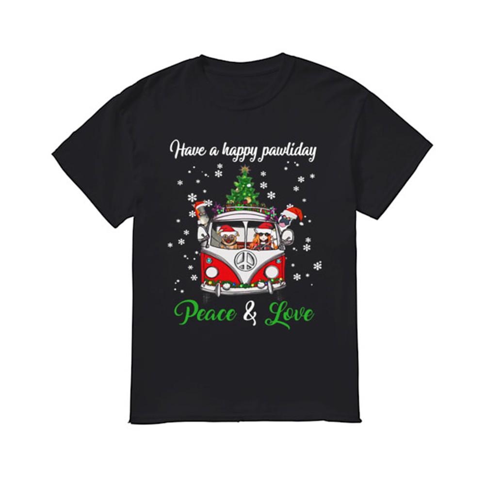 have-a-happy-pawlidays-peace-and-love-girl-hippie-and-dogs-christmas-shirt-b19lvg2j Have a happy pawlidays peace and love girl hippie and Dogs Christmas shirt