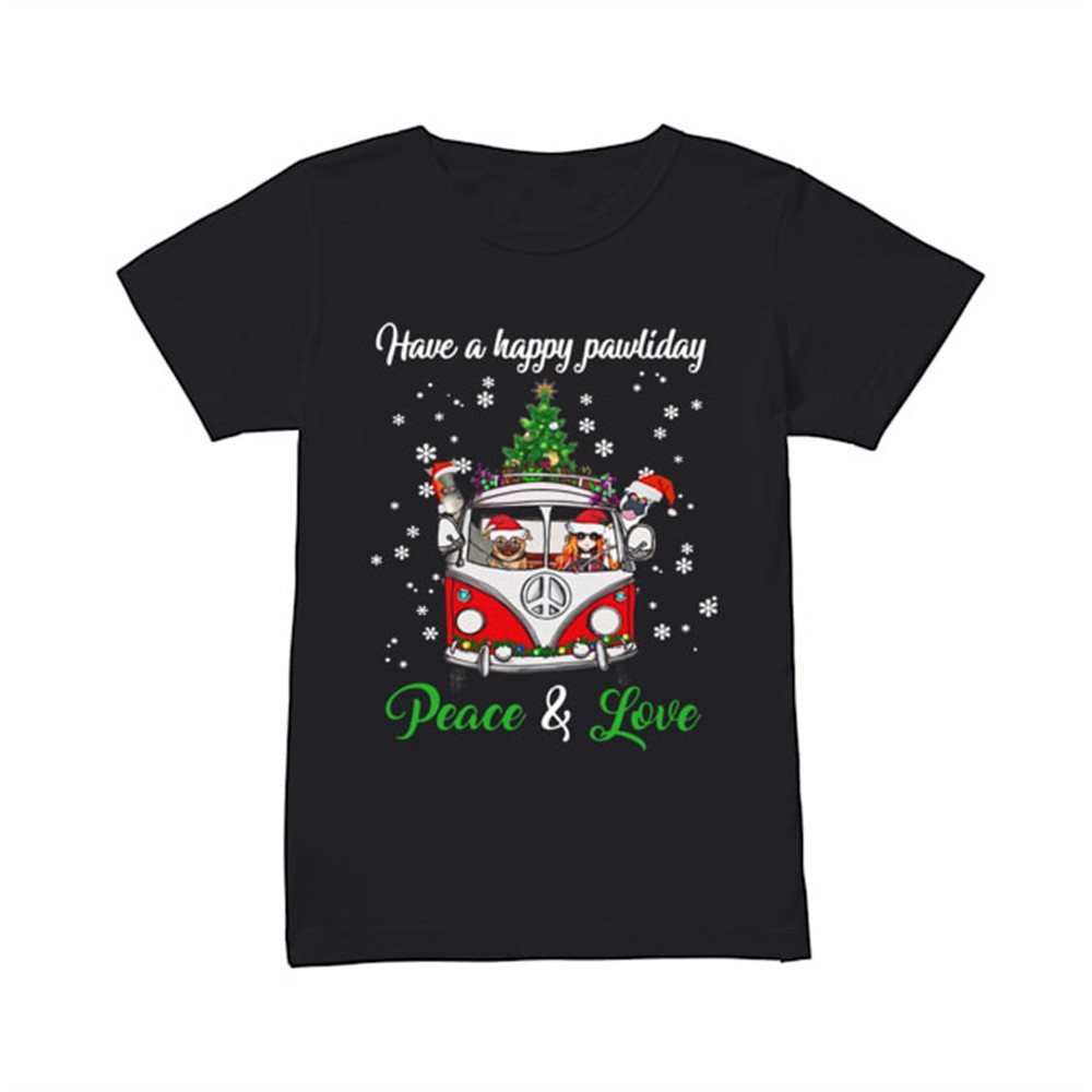 have-a-happy-pawlidays-peace-and-love-girl-hippie-and-dogs-christmas-shirt-b19lvg2j Have a happy pawlidays peace and love girl hippie and Dogs Christmas shirt