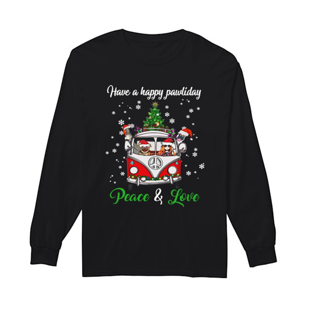have-a-happy-pawlidays-peace-and-love-girl-hippie-and-dogs-christmas-shirt-b19lvg2j Have a happy pawlidays peace and love girl hippie and Dogs Christmas shirt
