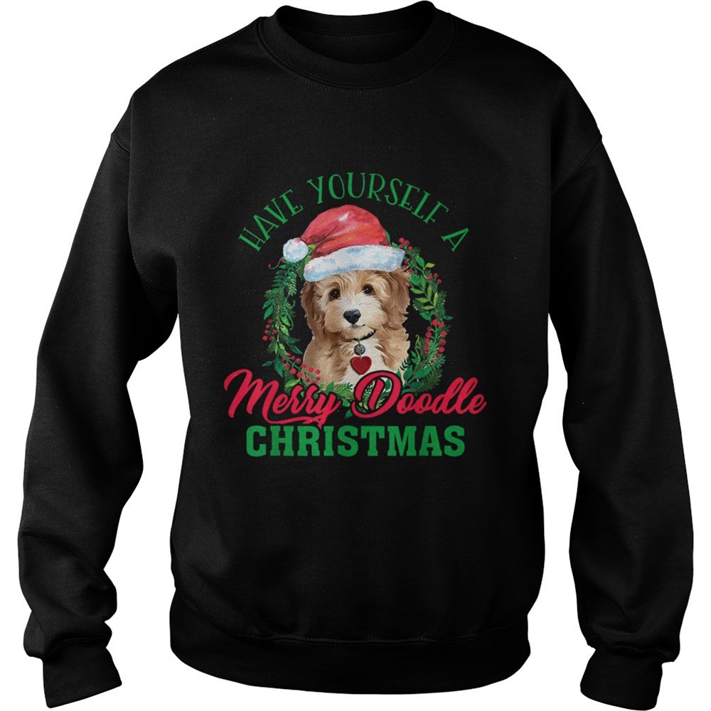 Have Yourself A Merry Doodle Christmas Goldendoodle Dog Love TShirt
