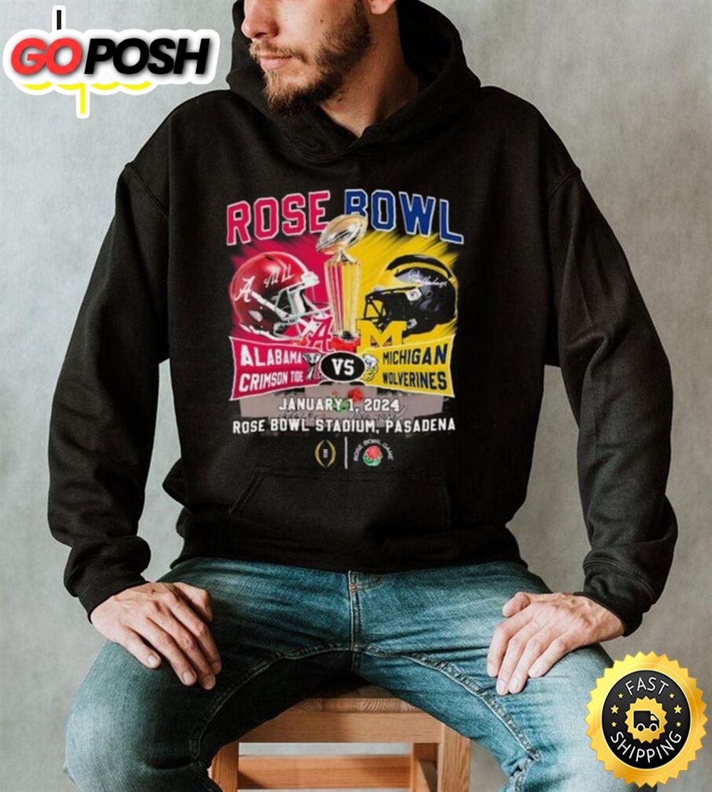 Head To Head Rose Bowl Alabama Crimson Tide Vs Michigan Wolverines January 1, 2025 Shirt