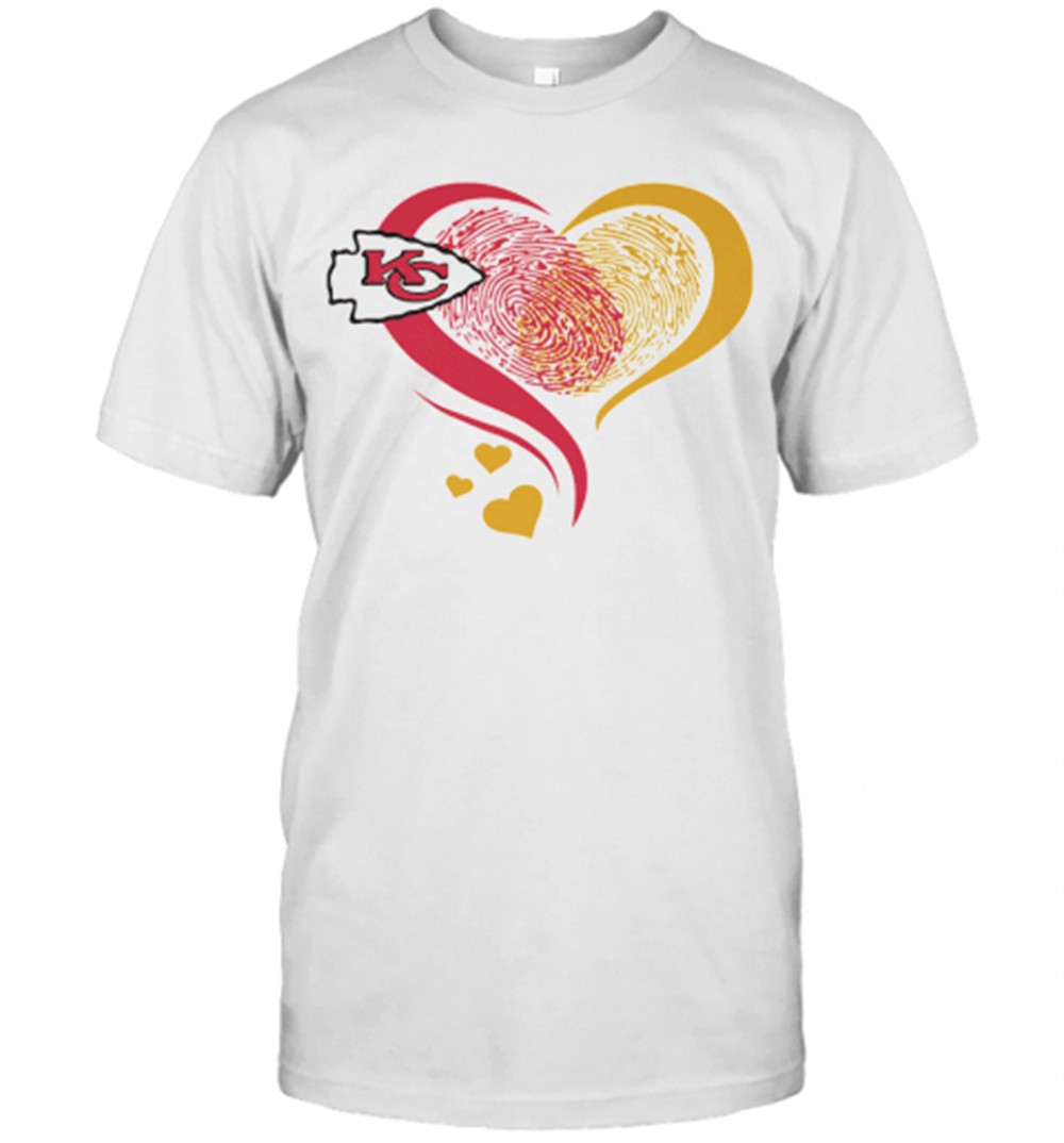 Heart Fingerprint Kansa City Chief T-Shirt
