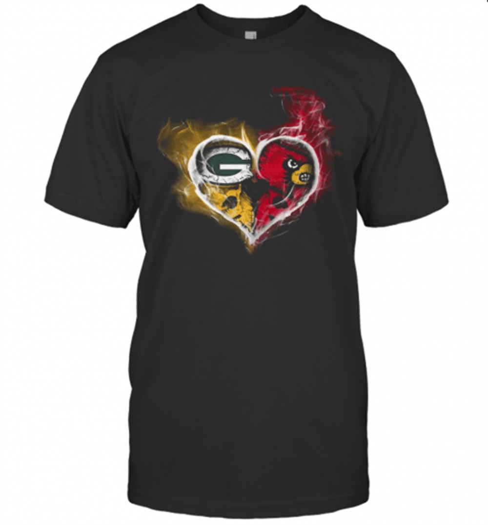 heart-green-bay-packers-and-louisville-cardinals-t-shirt-n2fe9k7n Heart Green Bay Packers And Louisville Cardinals T-Shirt