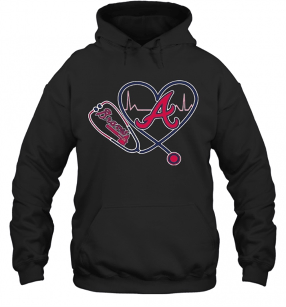 Heartbeat Nurse Love Atlanta Braves T-Shirt