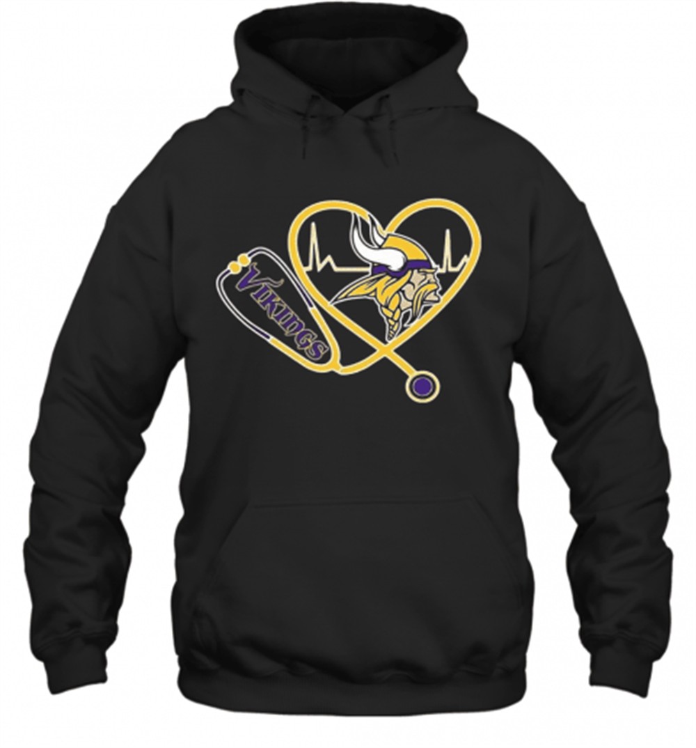 Heartbeat Nurse Love Minnesota Vikings T-Shirt