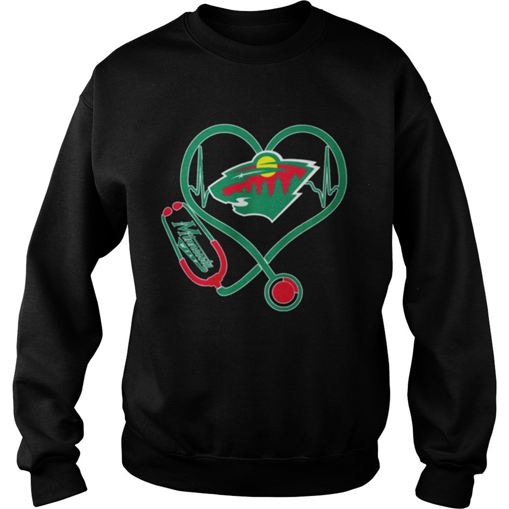 Heartbeat nurse love Minnesota Wild shirt