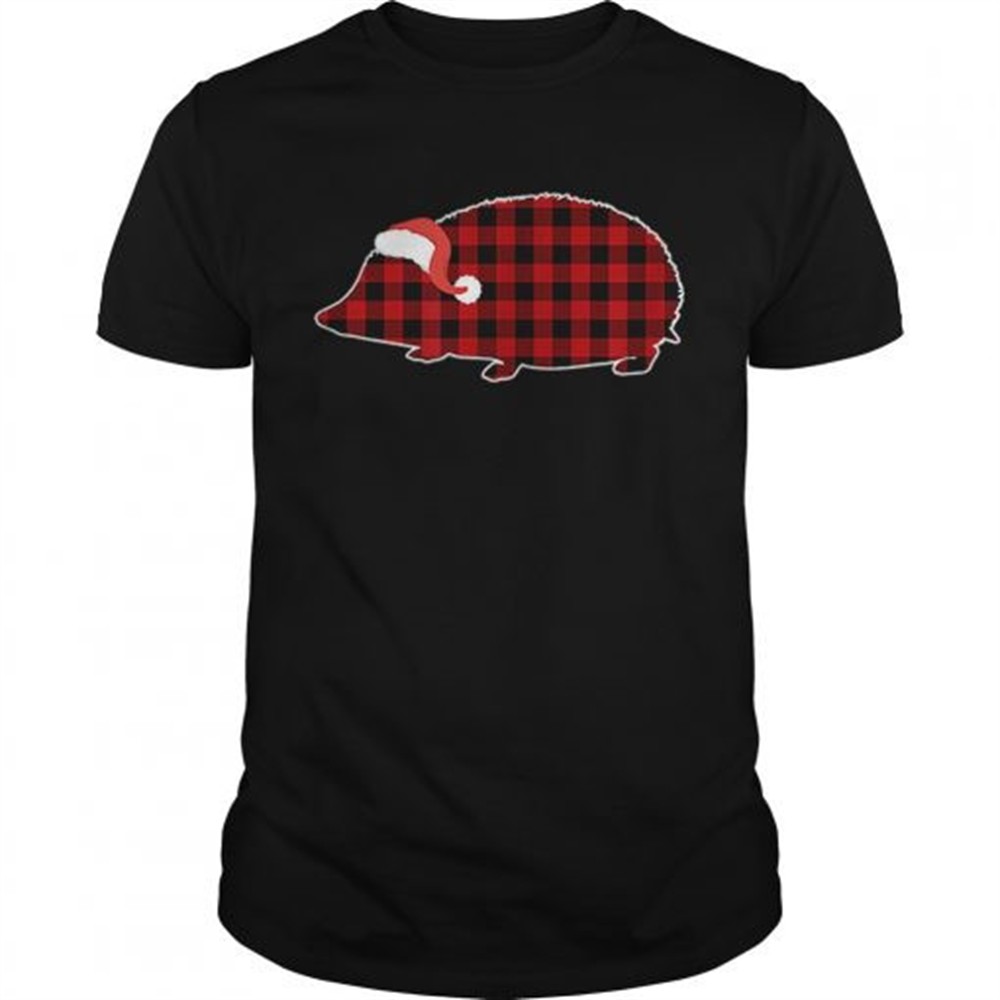 hedgehog-christmas-buffalo-plaid-pajamas-shirt-xjqr0ren Hedgehog Christmas Buffalo Plaid Pajamas shirt