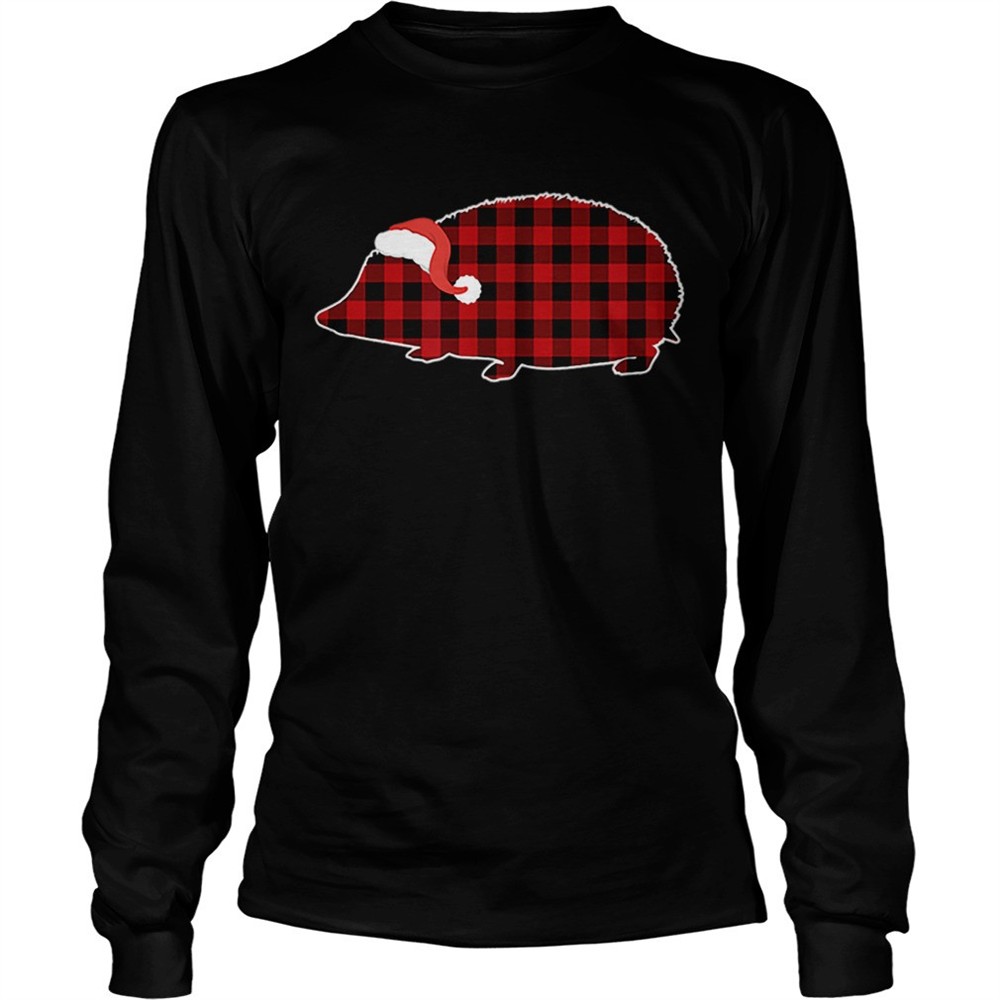 hedgehog-christmas-buffalo-plaid-pajamas-shirt-xjqr0ren Hedgehog Christmas Buffalo Plaid Pajamas shirt