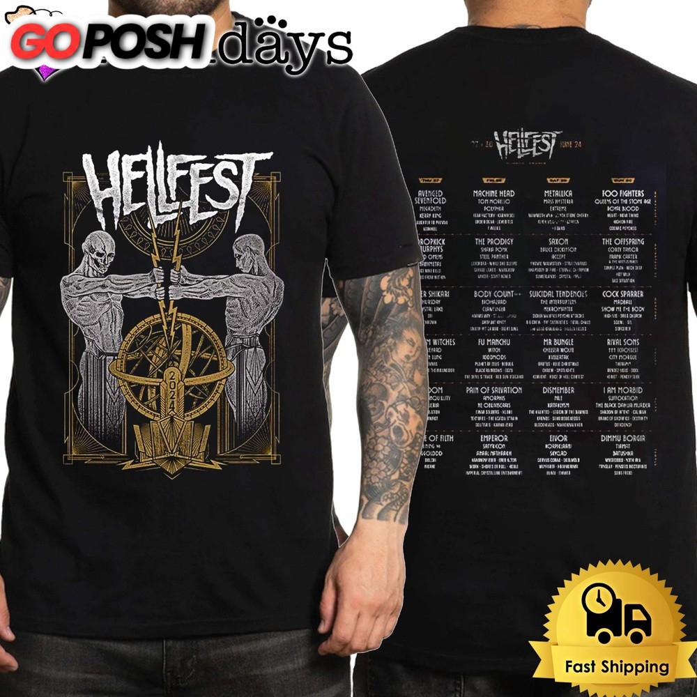 Hellfest Divine Thunder Merch Festival In Clisson France June 2024 Unisex T-Shirt