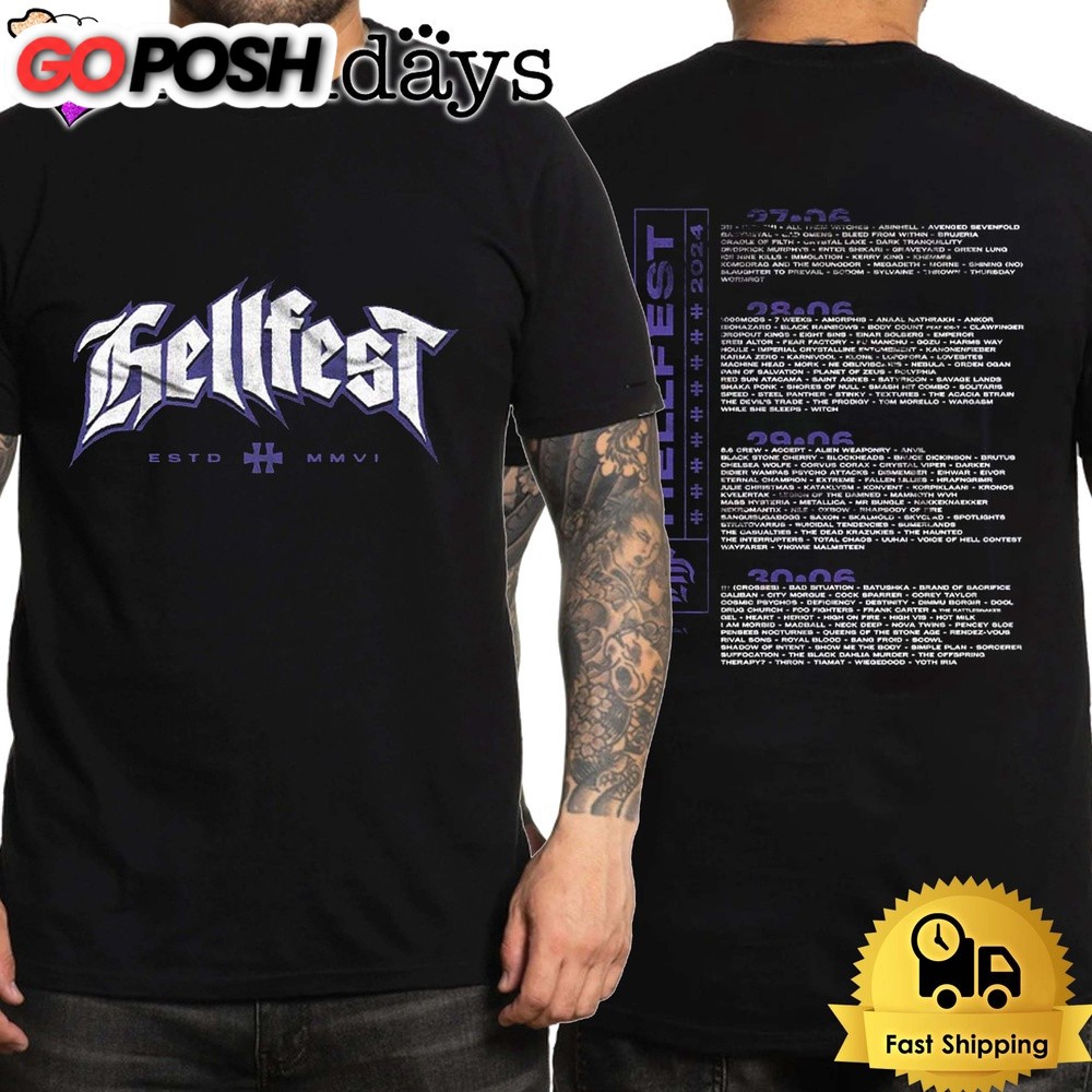 Hellfest Thrasher Hero Merch Festival In Clisson France June 2024 Unisex T-Shirt