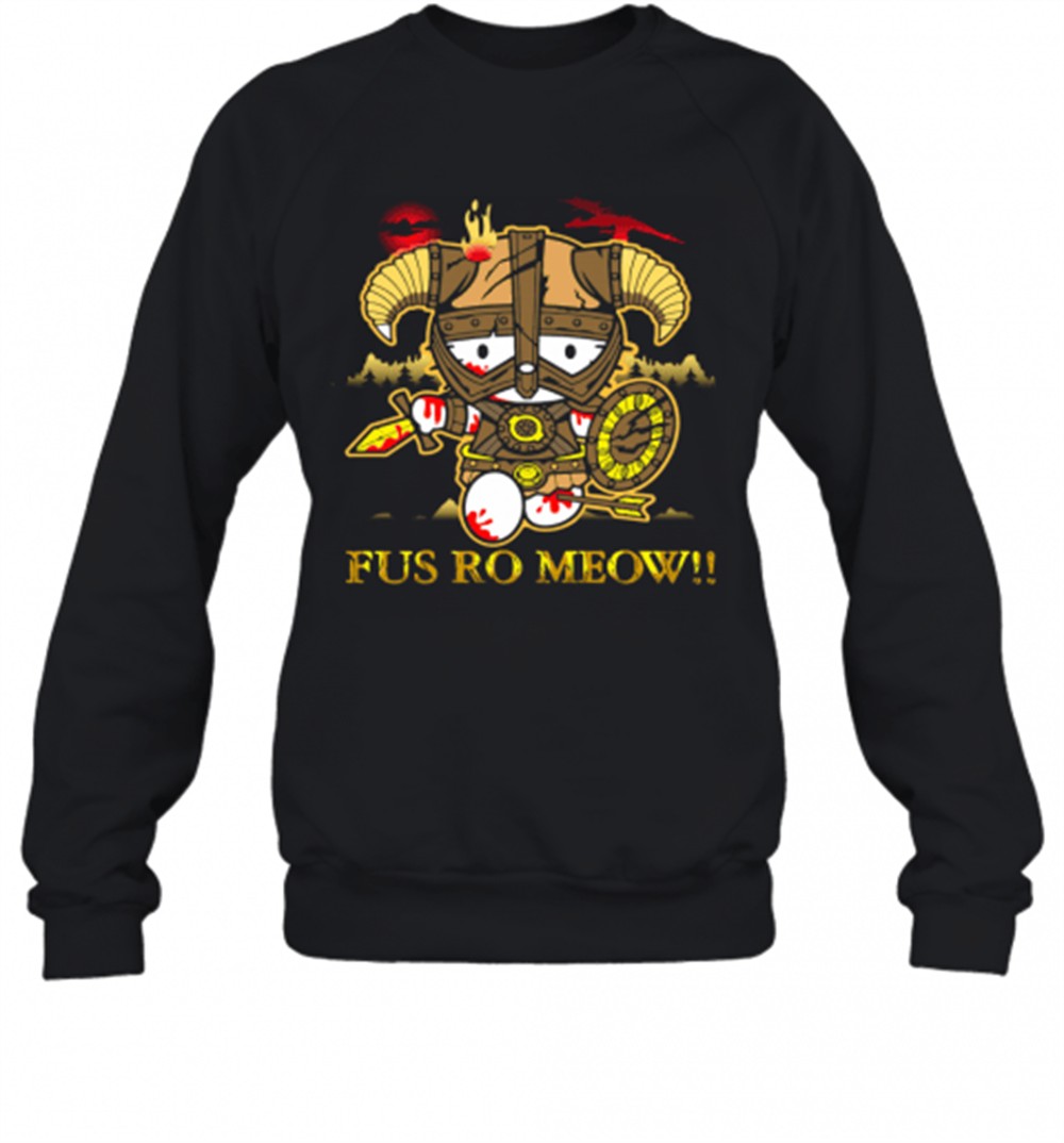 hello-kitty-fus-ro-meow-t-shirt-i9yd9mtr Hello Kitty Fus Ro Meow T-Shirt