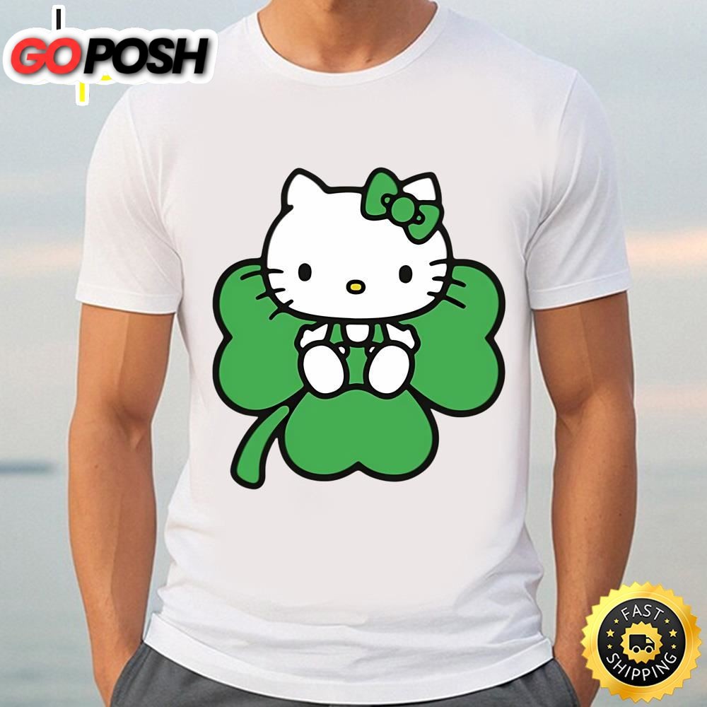 Hello Kitty Saint St Patrick, Lucky Hello Cat Shirt
