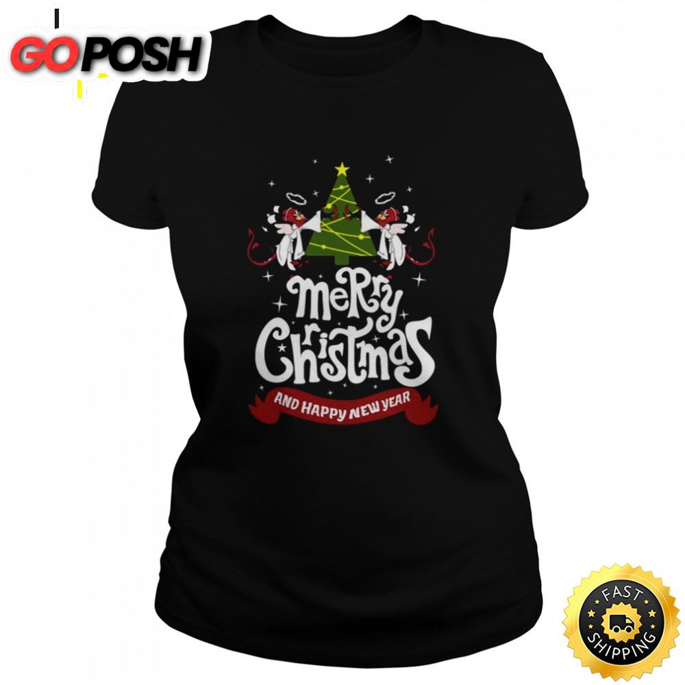 Helluva Boss Merry Christmas And Happy New Year Unisex Basic T-shirt
