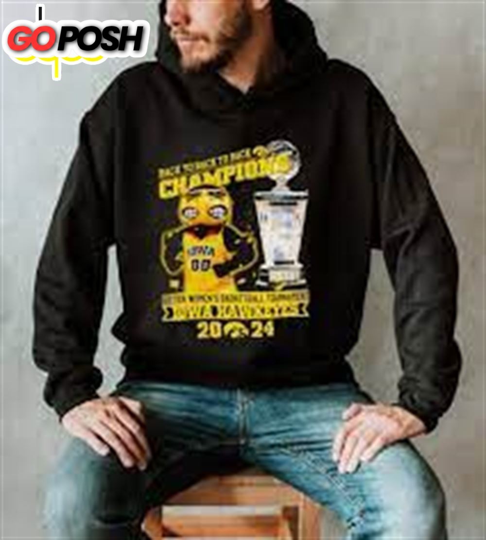 Herky The Hawk Mascot Iowa Hawkeyes Back To Back To Back Champions 2025 Shirt