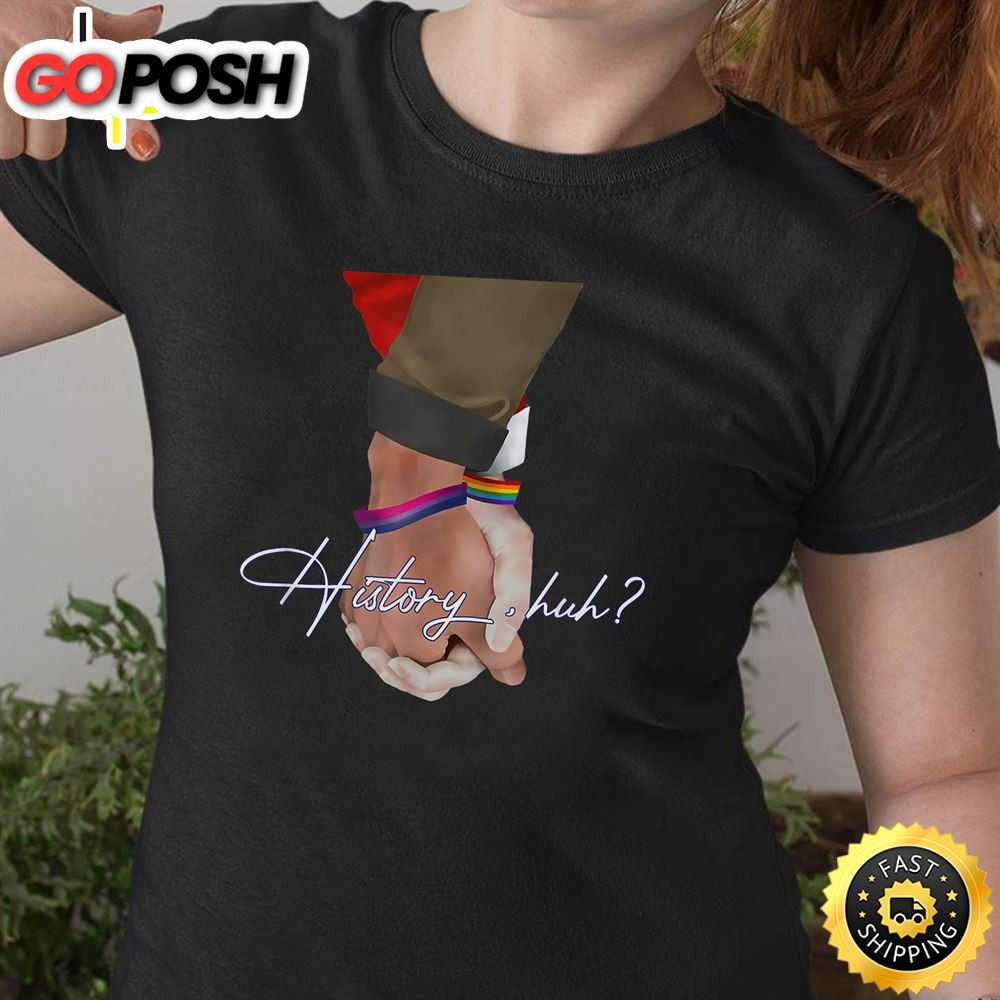 History HuhRed White and Royal BlueLGBT Pride Valentines Day T-shirt