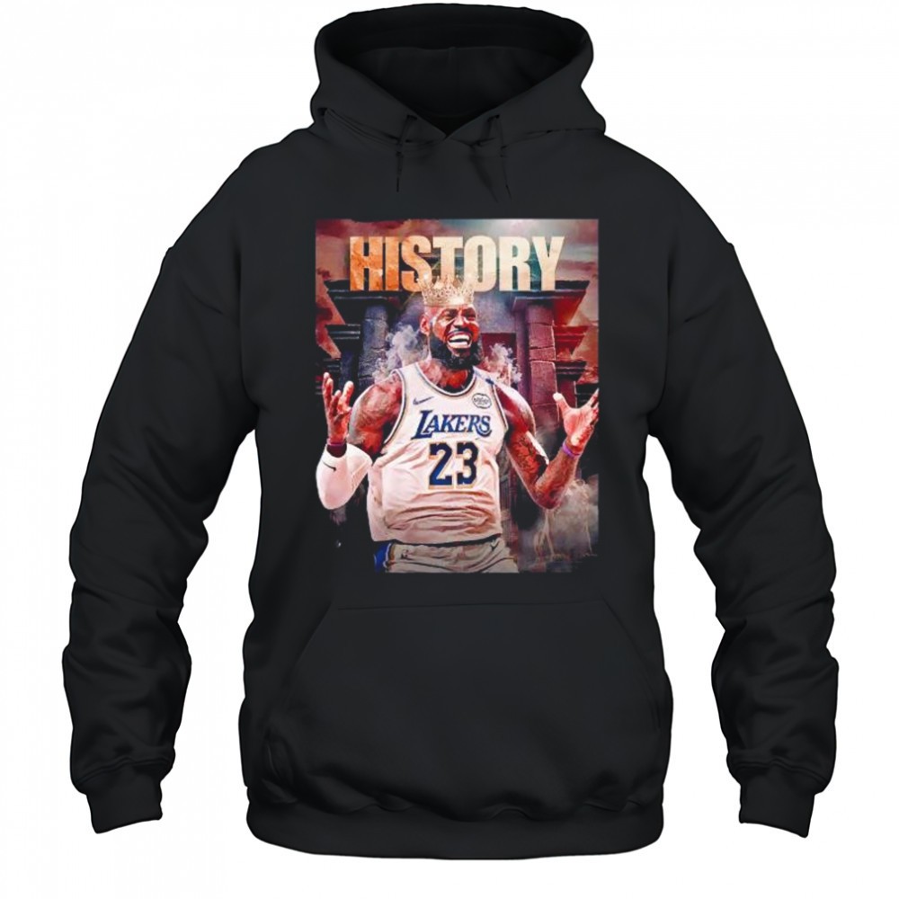 History LeBron James Los Angeles Lakers the first player in NBA shirt