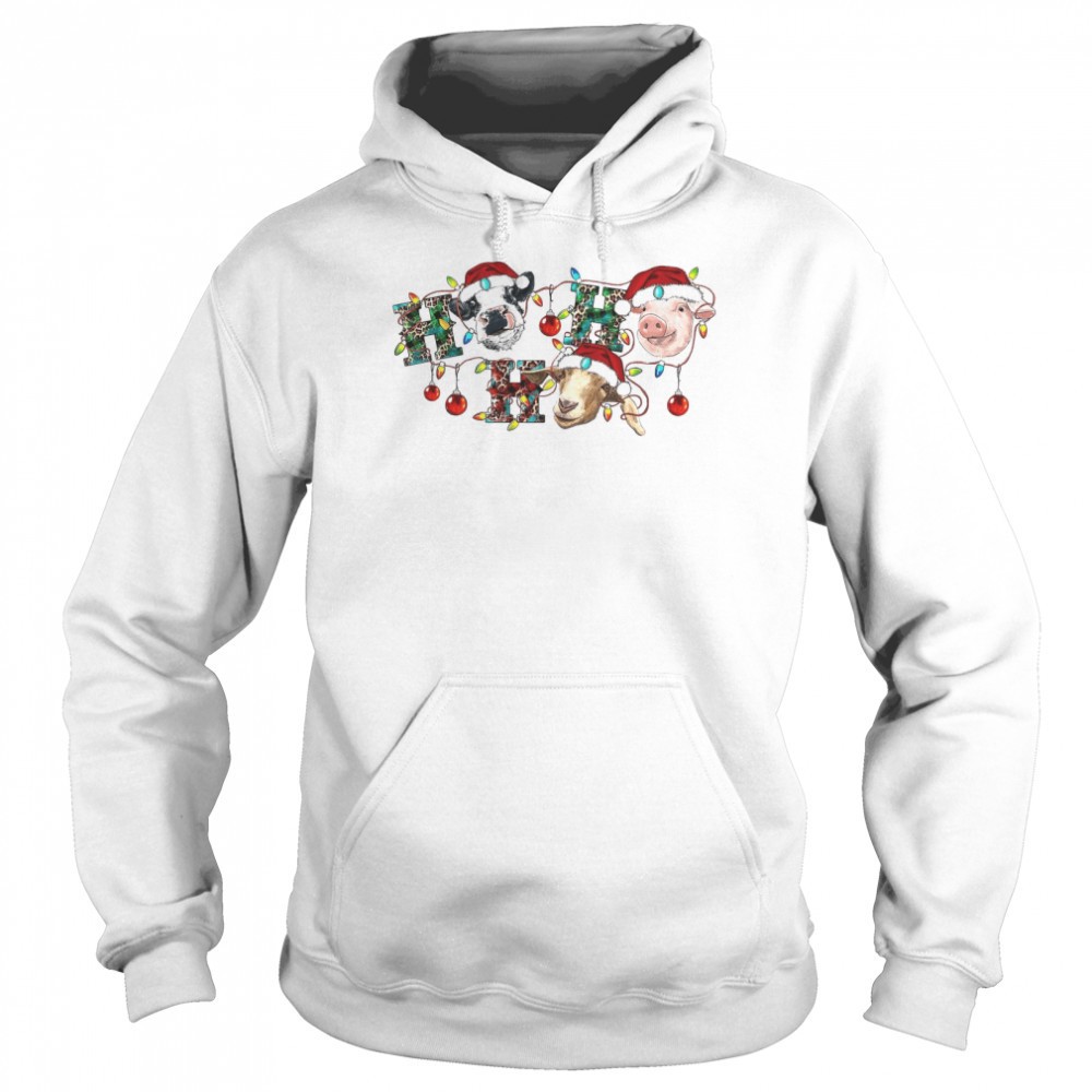 Ho ho ho Animal shirt Merry christmas shirt Christmas on the farm shirt