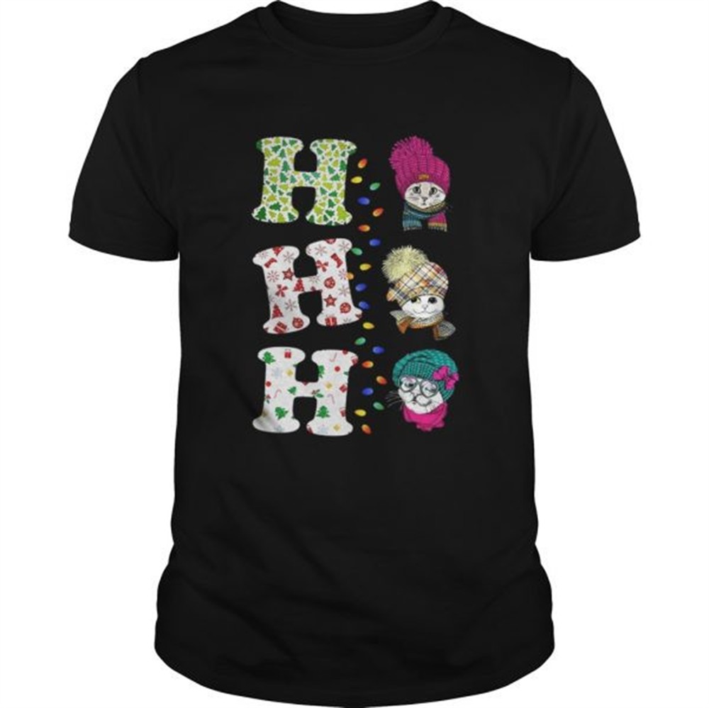 Ho Ho Ho Cat Christmas Hat shirt