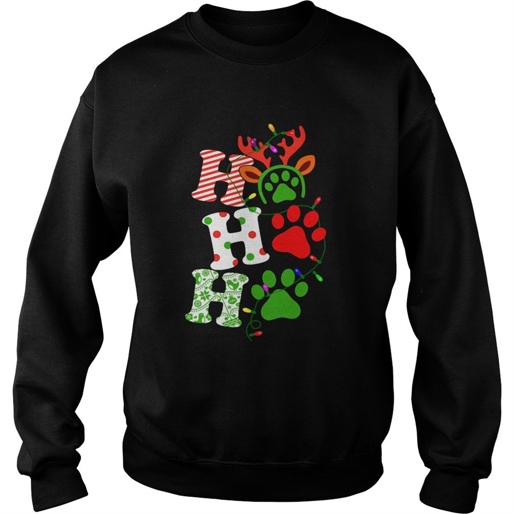 Ho Ho Ho Dog Paw Christmas shirt