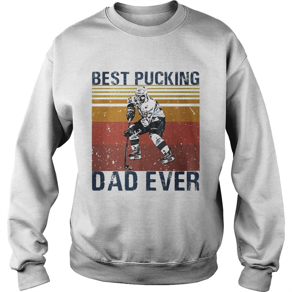 Hockey best pucking dad ever happy fathers day vintage shirt