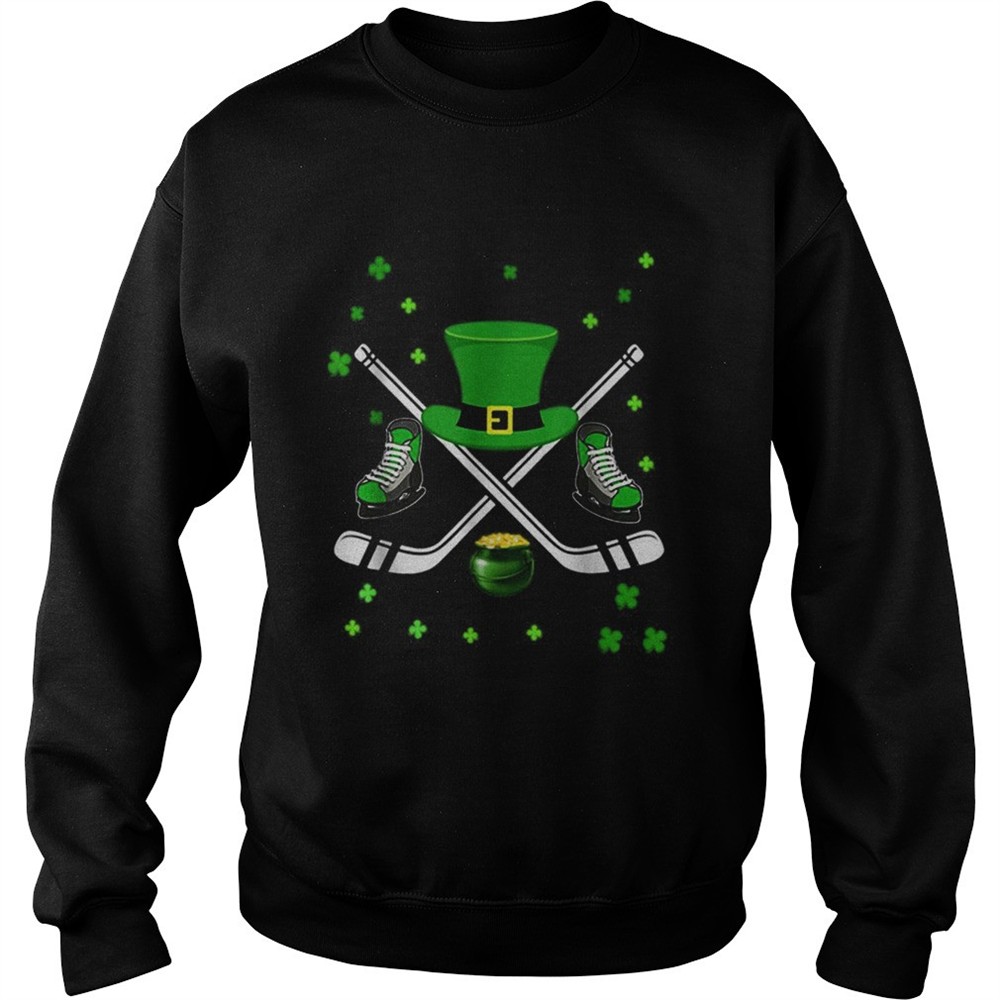 Hockey Hat Leprechaun St Patricks Day Boys Men Catcher shirt