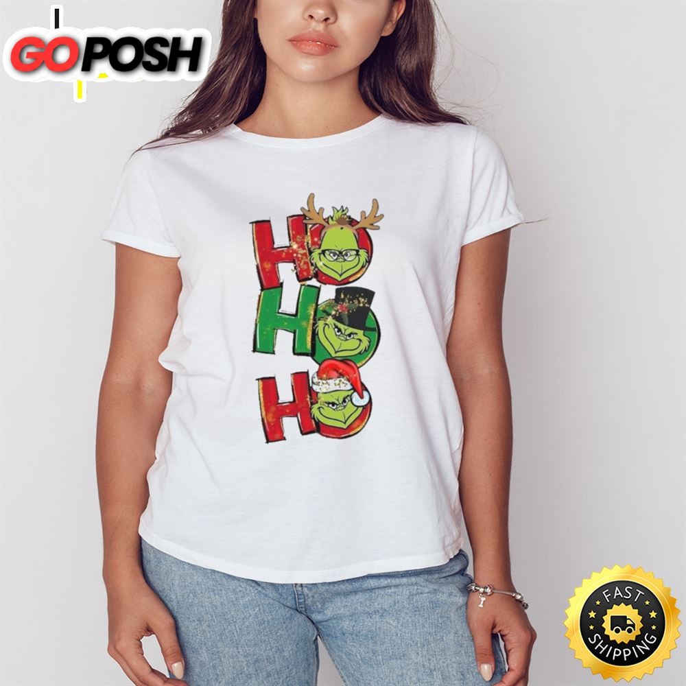 Hohoho Handrawing Green Grinch Shirt