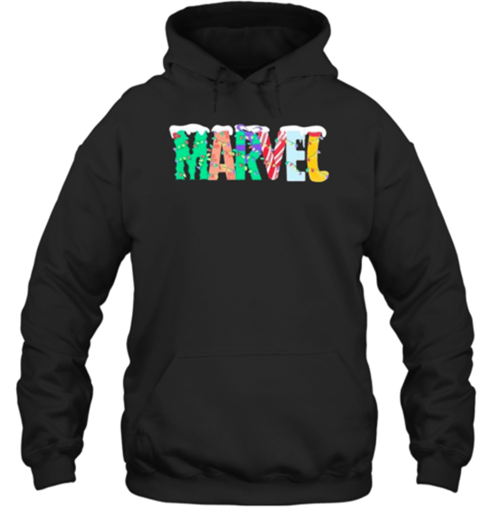 Holiday Marvel Logo Christmas Light T-Shirt