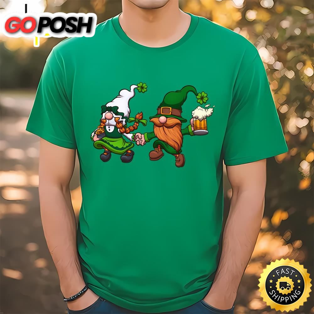 Hopping St Patricks Day Gnomes T-Shirt