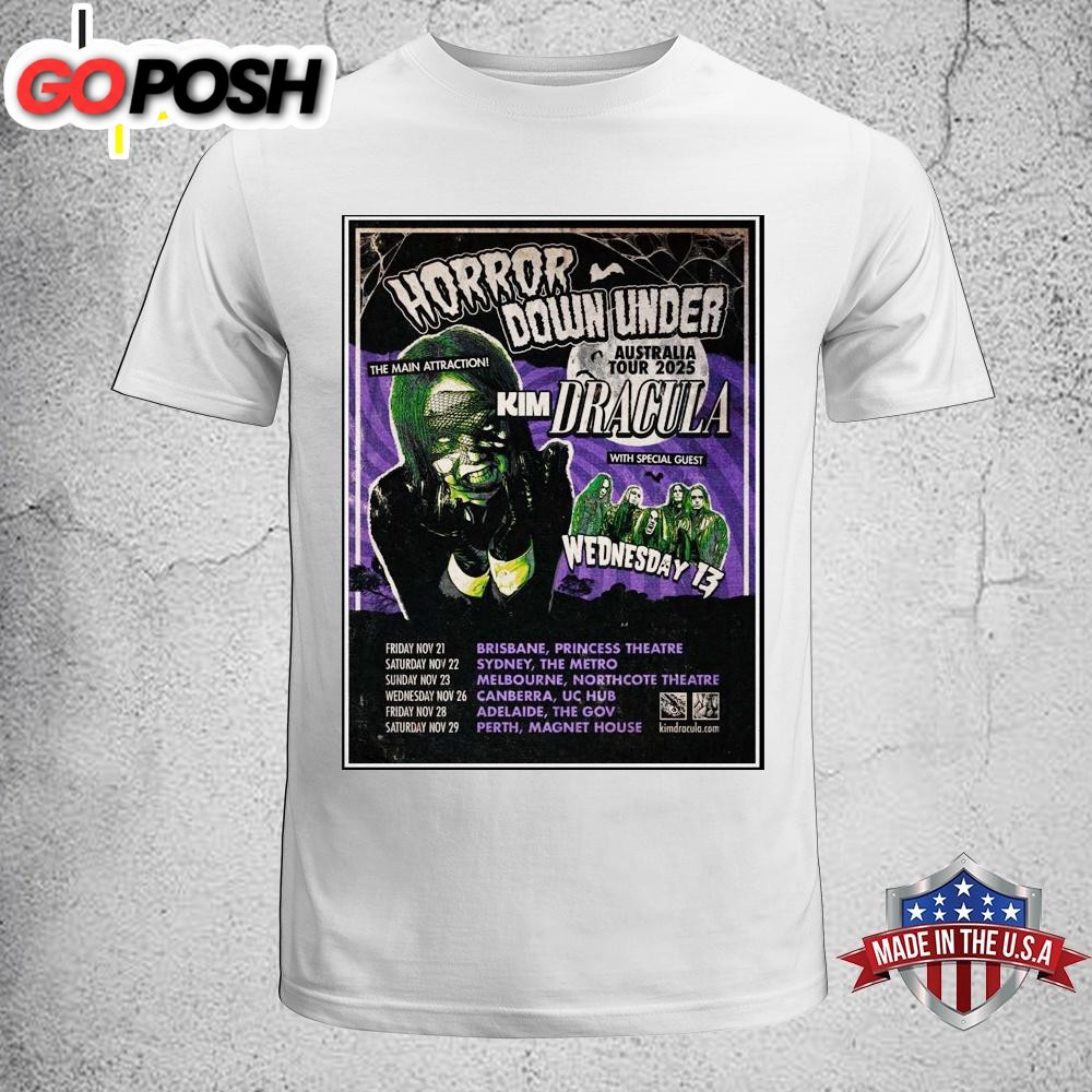 Horror Down Under Australia Tour 2025 Unisex T-Shirt