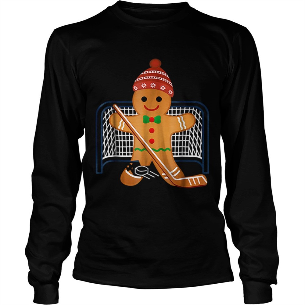 hot-hockey-goalie-funny-christmas-gingerbread-man-goalie-shirt-bqlq2f70 Hot Hockey Goalie Funny Christmas Gingerbread Man Goalie shirt