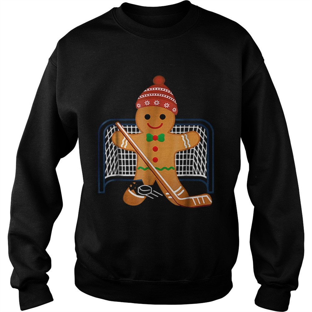 Hot Hockey Goalie Funny Christmas Gingerbread Man Goalie shirt