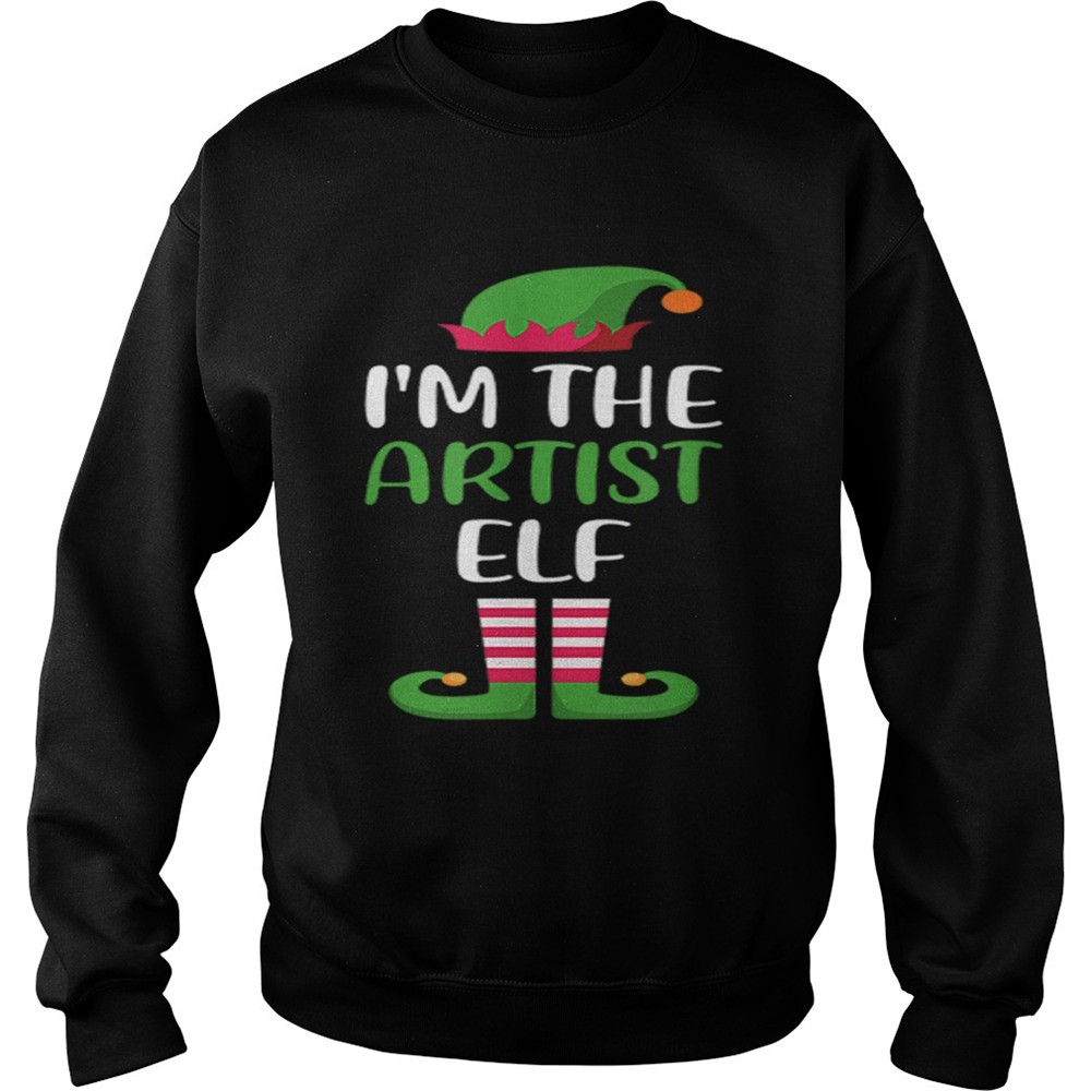 Hot Im The Artist Elf Matching Family Group Christmas shirt