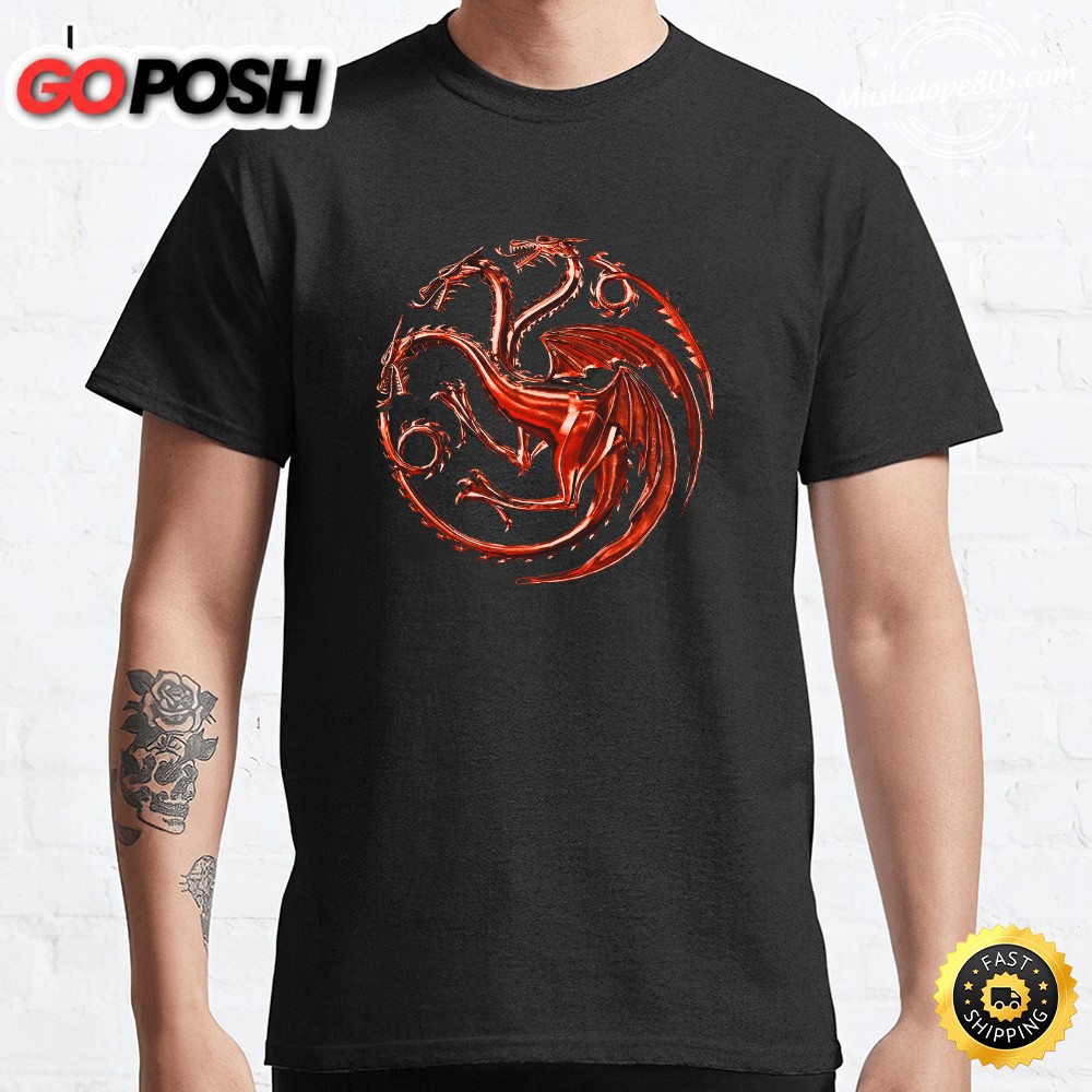 House of the Dragon logo Black T-shirt