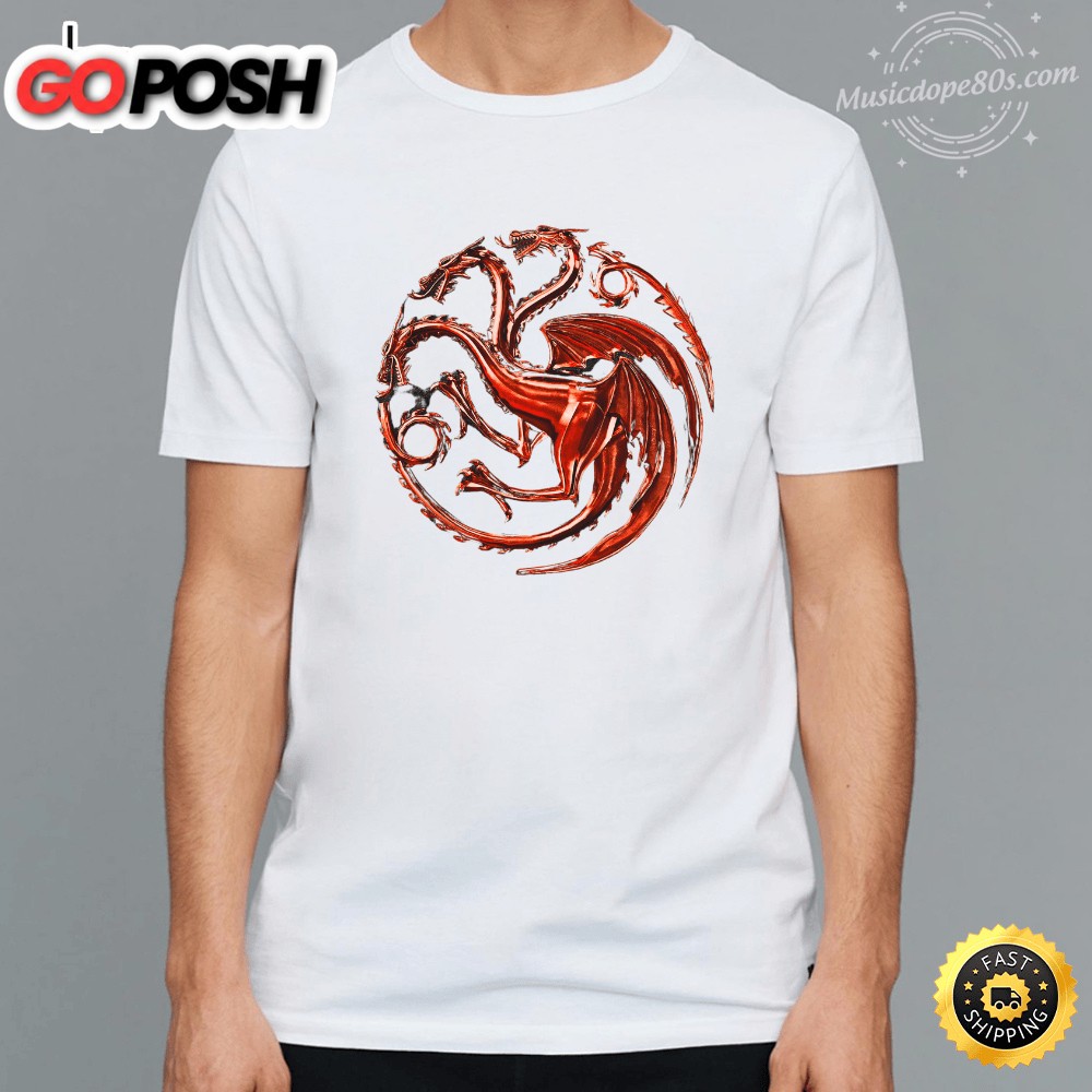 House of the Dragon logo White T-shirt