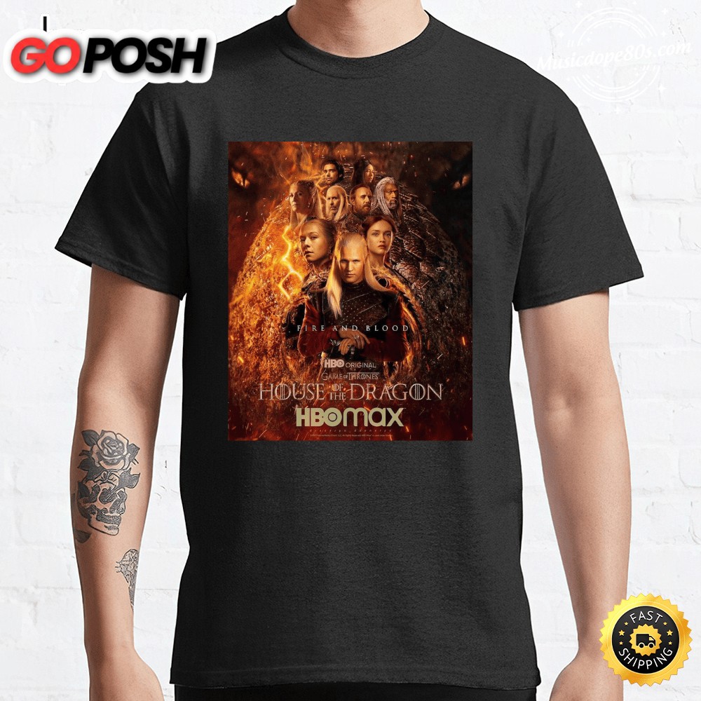 House of the Dragon Poster Black T-shirt