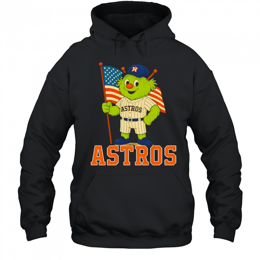 Houston Astros Orbit mascot American flag shirt