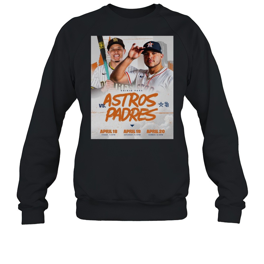 Houston Astros Vs San Diego Padres Daikin Park MLB Matchup April 18 20 2025 Poster T-shirt