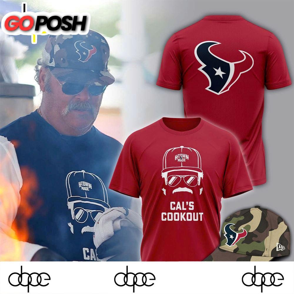 Houston Texans H-Town Made Cal’s Cookout Softstyle 2024 Shirt
