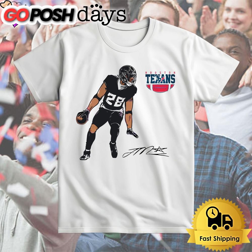 Houston Texans Logo Joe Mixon Signature T Shirt