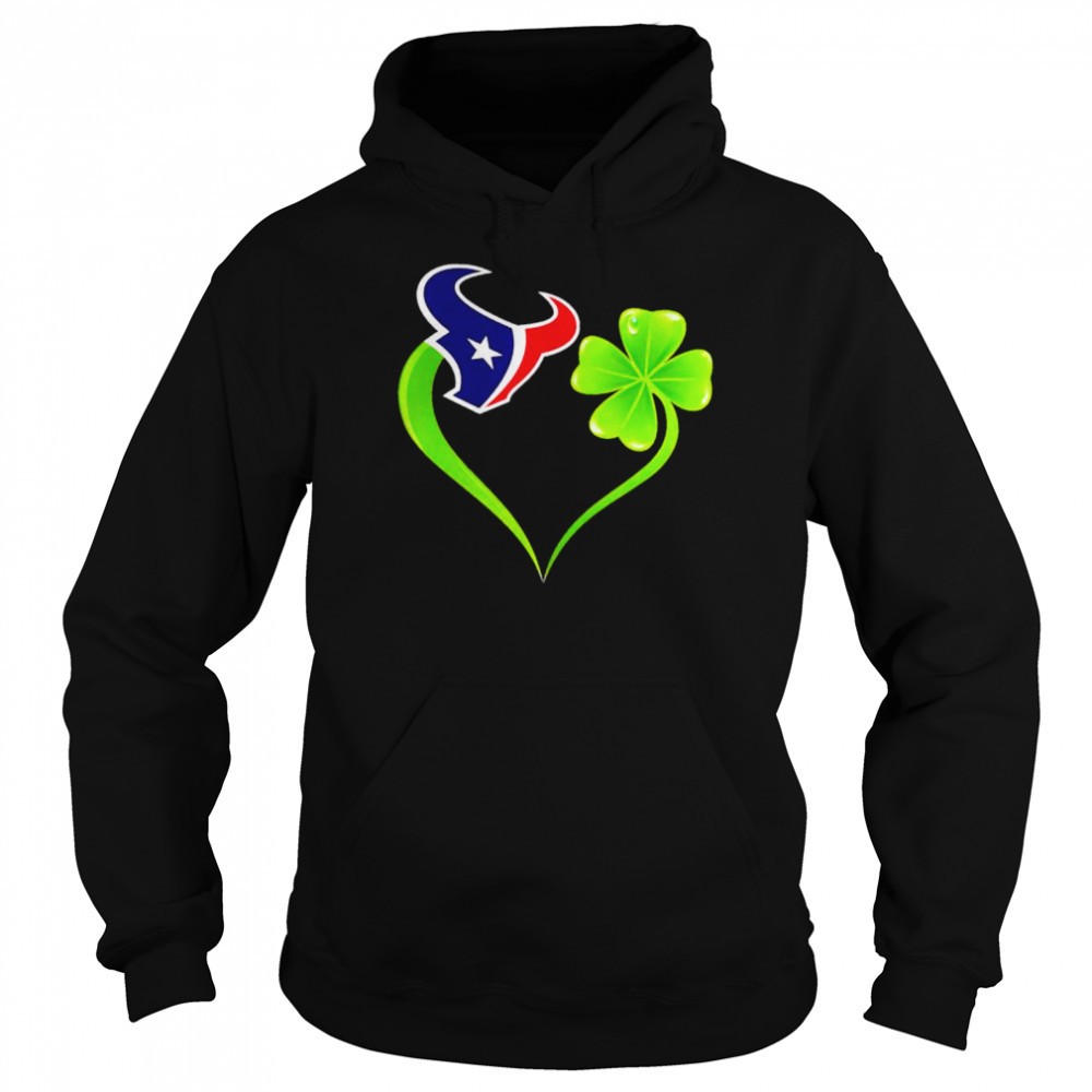 Houston Texans shamrock heart St Patricks day shirt