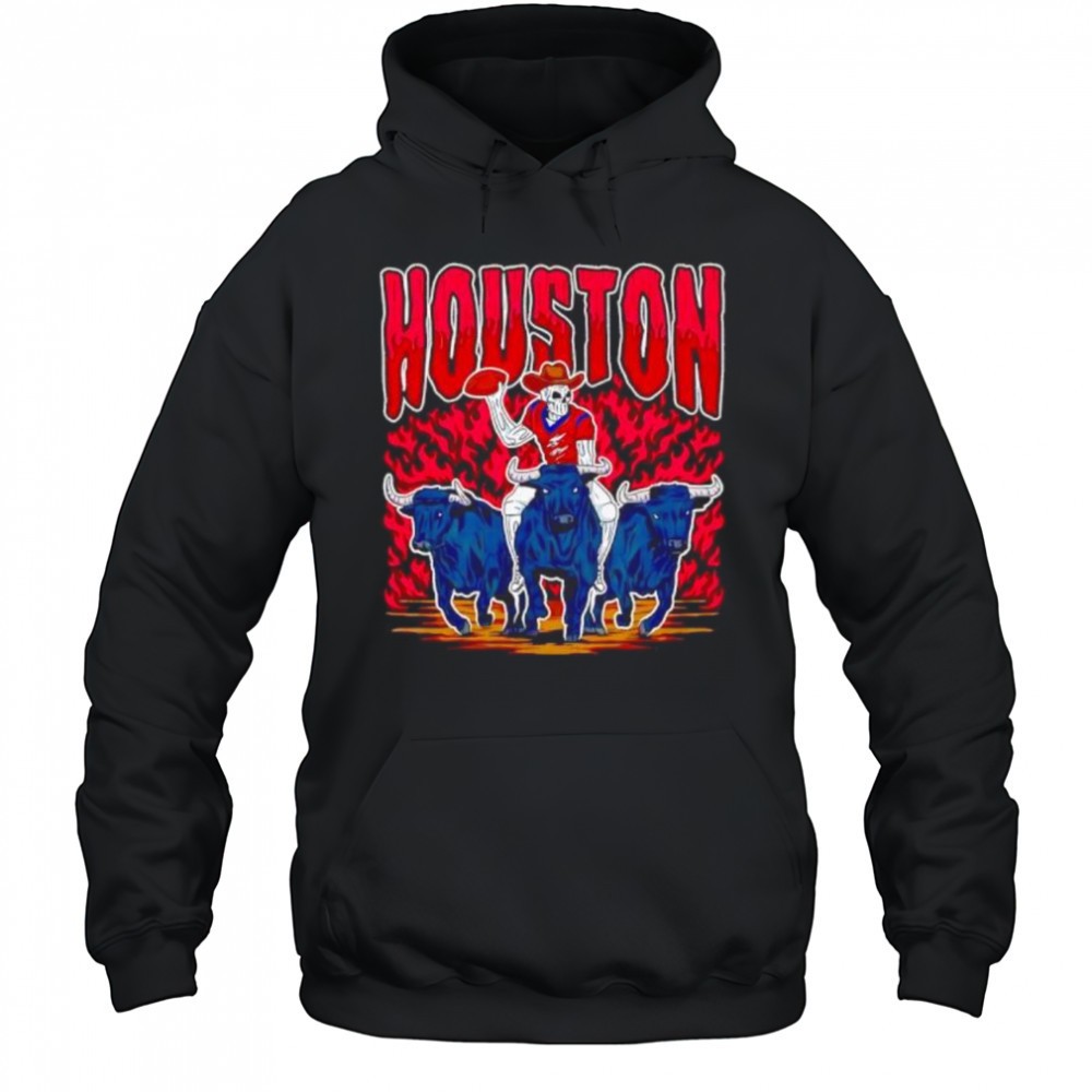 Houston Texans Skeleton Cowboy Riding Bulls shirt