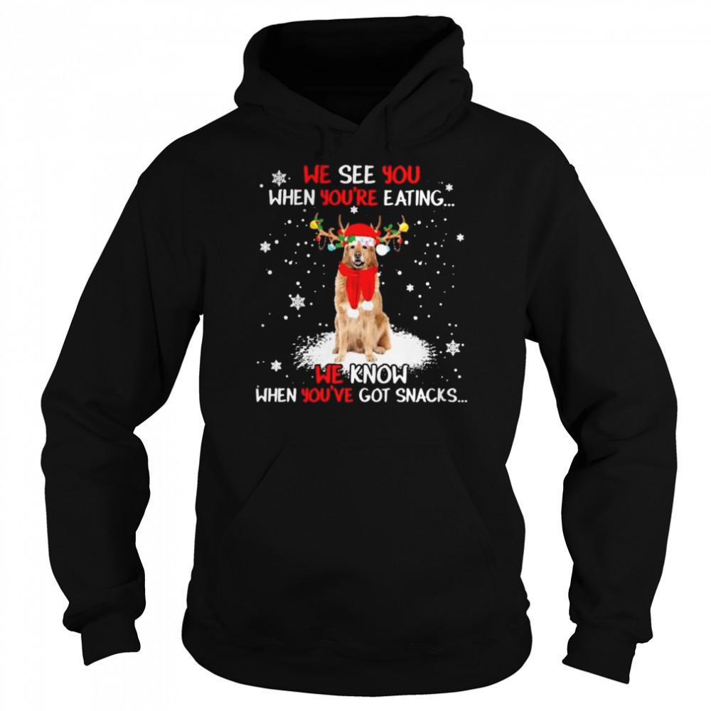 Hovawart we see You when youre eating we know when youre got snacks Christmas shirt